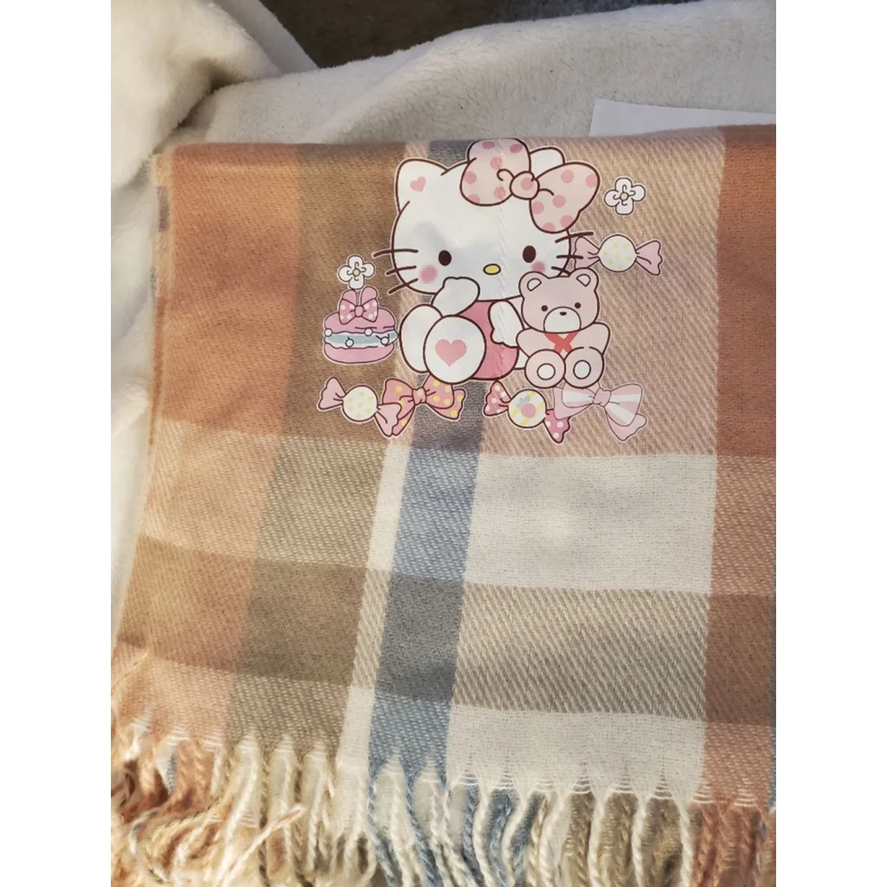 Plaid Hello Kitty Scarf 60x22